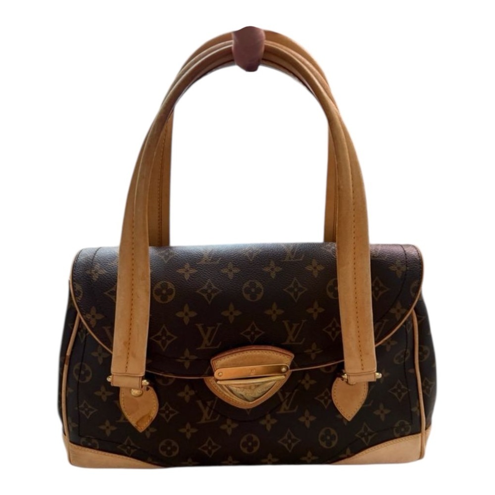 Louis Vuitton Black and Tan Monogram Shoulder Bag
